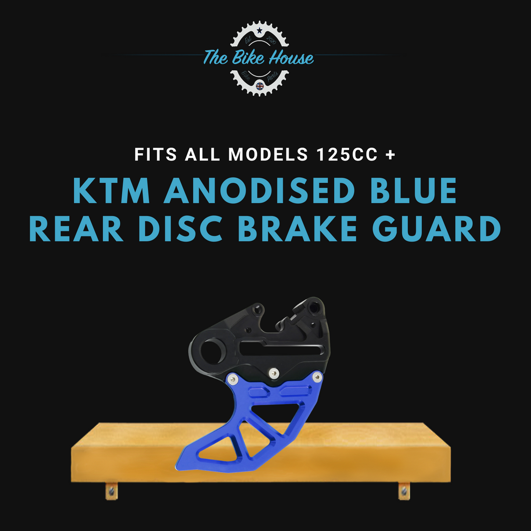 KTM ANODISED BLUE REAR DISC BRAKE GUARD ALL MODELS 125CC + 2004-2022