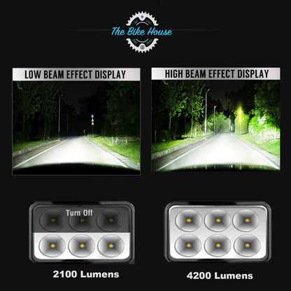 Husqvarna 2015 - 2016  6 LED Headlight 4200 Lumens Super Bright [ Black | White | Insert ]