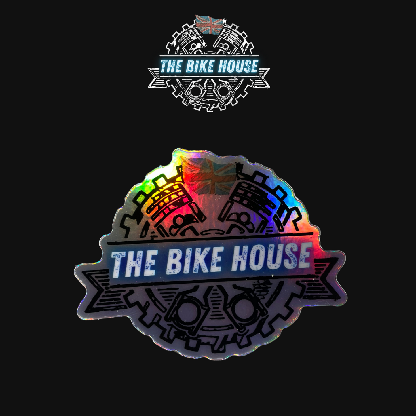 The Bike House holographic 7 piece sticker set