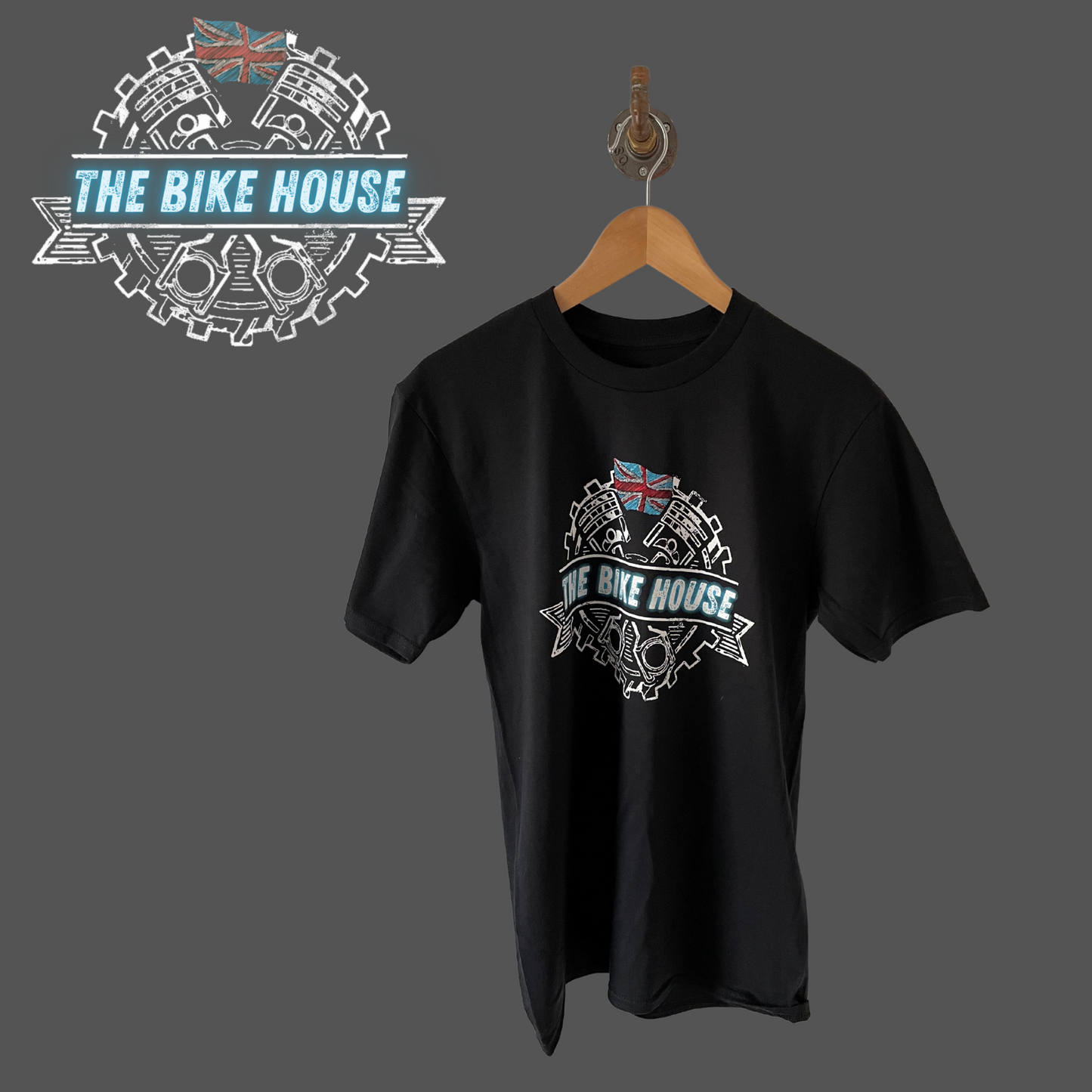 The bike house printed adult tee shirt